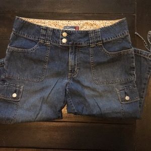 Bermuda style jean shorts